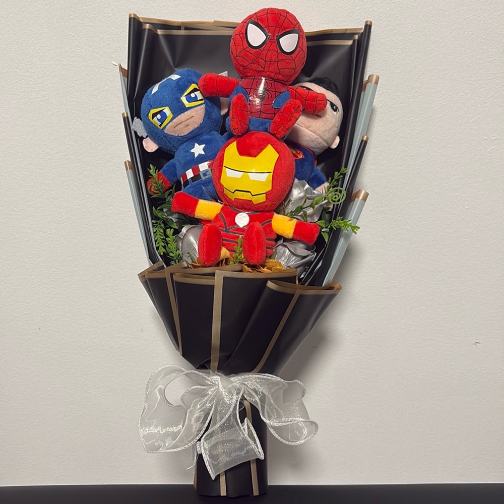 Marvel Superhero flower bouquet valentines day